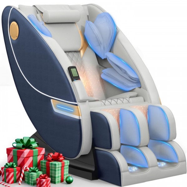 Gegcucey Massage Chair, Zero Gravity Massage Chair with 14 Fix Rollers, Heating, Foot Massage, Auto Modes, Bluetooth Speaker